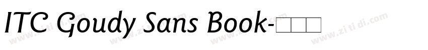 ITC Goudy Sans Book字体转换